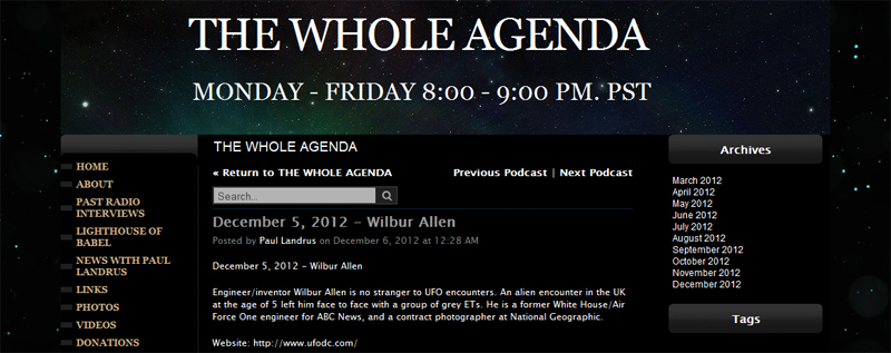 The Whole Agenda: Wilbur Allen 